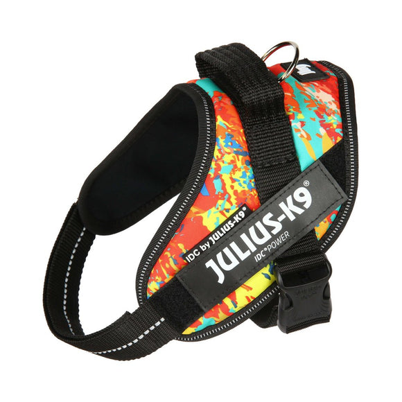 Julius-K9 IDC Powerharness Crazy – High-Quality Adjustable Harness, Vibrant Pattern Design