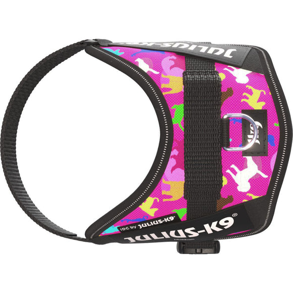 Julius-K9 IDC Powerharness Dogz – Reflective Dog Harness with Colorful Pattern, Size 0