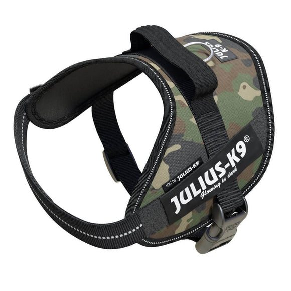 Julius-K9 IDC Powerharness Camouflage – Premium Adjustable Harness, Camo Khaki, Durable Design