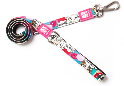 Max&Molly Missy Pop Short Leash – Colorful Comic Book Pattern, 120cm, Large Size