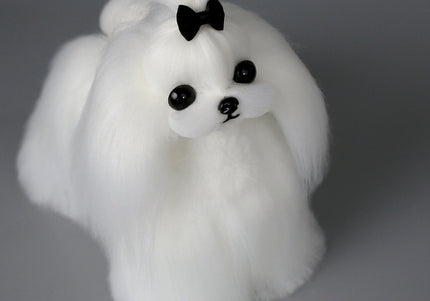 Mr. Jiang Maltese Full Body Replacement Hair – Realistic Synthetic Coat for Small Grooming Mannequin