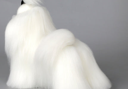 Mr. Jiang Maltese Full Body Replacement Hair – Realistic Synthetic Coat for Small Grooming Mannequin