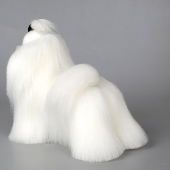 Mr. Jiang Maltese Full Body Replacement Hair – Realistic Synthetic Coat for Small Grooming Mannequin