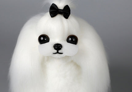 Mr. Jiang Maltese Full Body Replacement Hair – Realistic Synthetic Coat for Small Grooming Mannequin