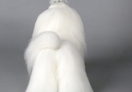 Mr. Jiang Maltese Full Body Replacement Hair – Realistic Synthetic Coat for Small Grooming Mannequin