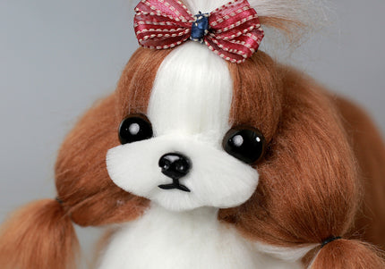 Mr. Jiang Shih Tzu Full Body Replacement Hair – Brown & White, Realistic Mannequin Coat
