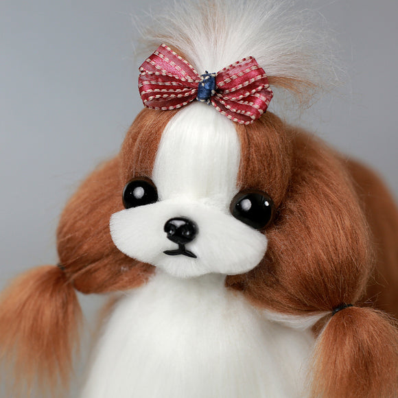 Mr. Jiang Shih Tzu Full Body Replacement Hair – Brown & White, Realistic Mannequin Coat