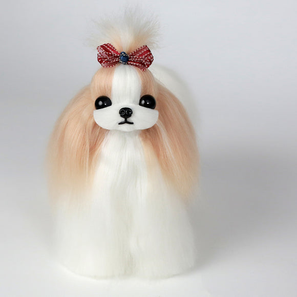 Mr. Jiang Shih Tzu Full Body Hair – Champagne & White Replacement Coat for Small Grooming Mannequin