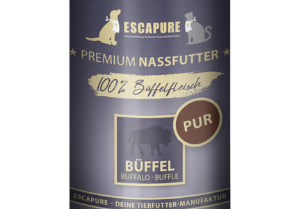 Escapure Buffel Pur Wet Food – 100% Buffalo Protein, Grain-Free, 400g Can