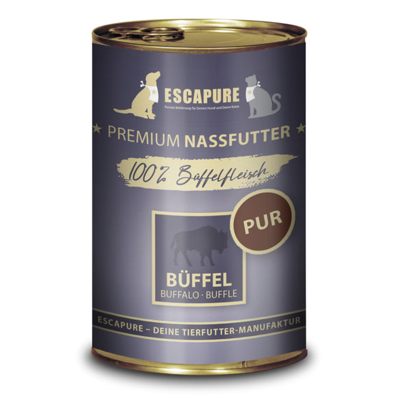 Escapure Buffel Pur Wet Food – 100% Buffalo Protein, Grain-Free, 400g Can