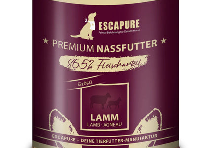 Escapure Gröstl Lamm Wet Dog Food – 86.5% Lamb Meat, High-Protein, 800g Can