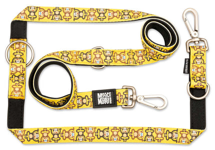 Max&Molly Multi-Leash Monkey Maniac – Adjustable 200cm Dog Leash with Vibrant Pattern, Medium