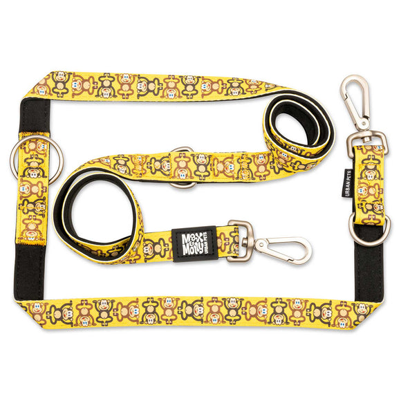 Max&Molly Multi-Leash Monkey Maniac – Adjustable 200cm Dog Leash with Vibrant Pattern, Medium