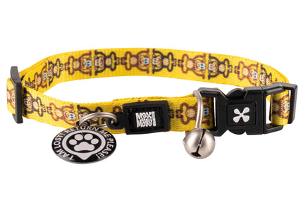 Max&Molly GOTCHA! Smart ID Cat Collar Monkey Maniac – Colorful Adjustable Collar with Smart Tag