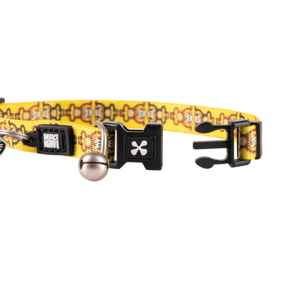 Max&Molly GOTCHA! Smart ID Cat Collar Monkey Maniac – Colorful Adjustable Collar with Smart Tag
