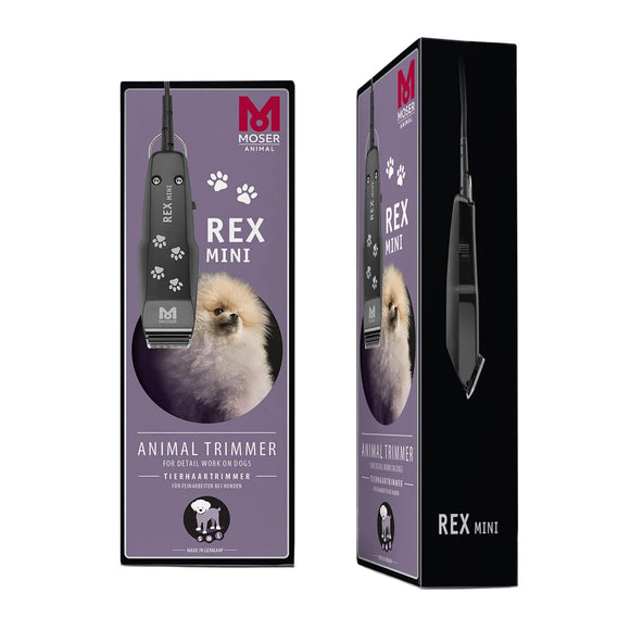 Moser Rex Mini Corded Trimmer – Precision Professional Clipper with Compact Ergonomic Design