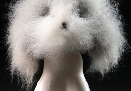 Mr. Jiang Teddy Head Replacement Hair – Gray with White Muzzle, Realistic Texture