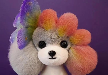 Mr. Jiang Teddy Head Replacement Hair – Gray with White Muzzle, Realistic Texture