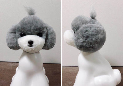 Mr. Jiang Teddy Head Replacement Hair – Gray with White Muzzle, Realistic Texture
