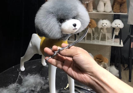 Mr. Jiang Teddy Head Replacement Hair – Gray with White Muzzle, Realistic Texture