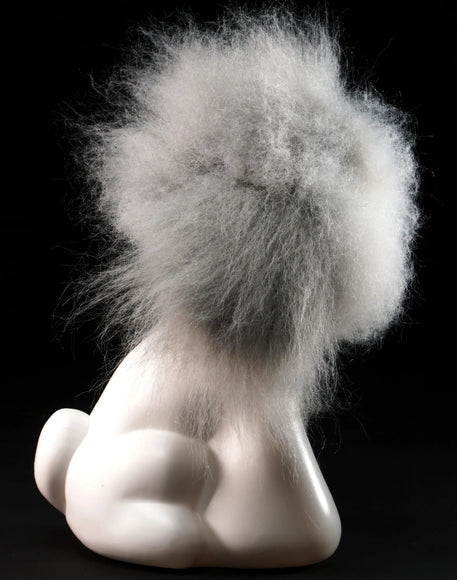 Mr. Jiang Teddy Head Replacement Hair – Gray with White Muzzle, Realistic Texture