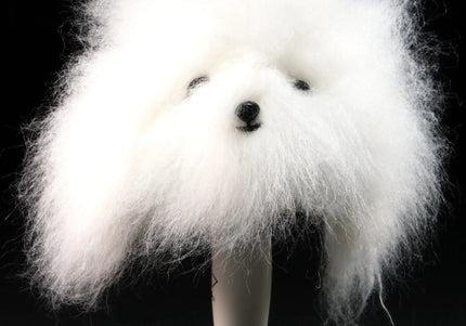 Mr. Jiang Teddy Grooming Head Replacement Hair – Soft White Synthetic Fiber, Natural Look