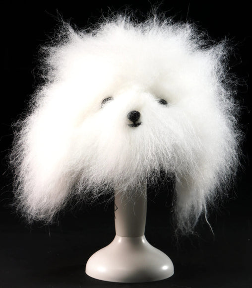 Mr. Jiang Teddy Grooming Head Replacement Hair – Soft White Synthetic Fiber, Natural Look