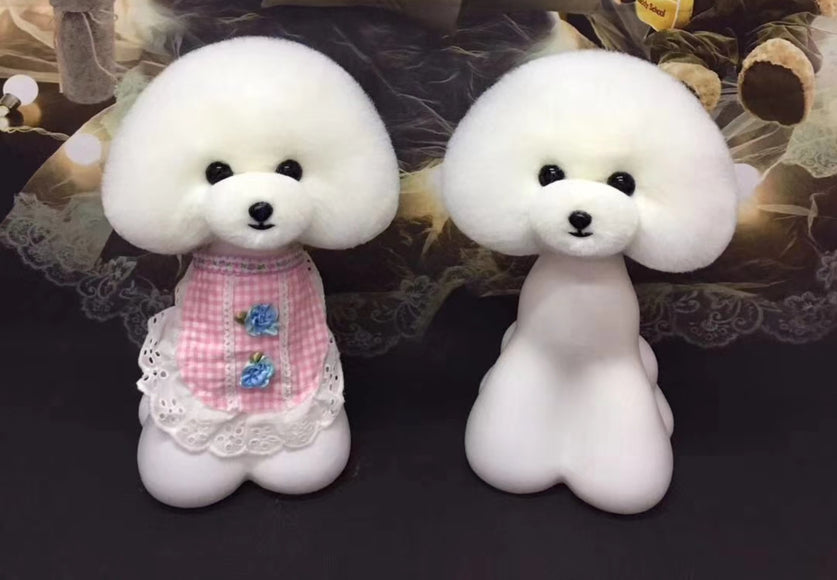 Mr. Jiang Teddy Grooming Head Replacement Hair – Soft White Synthetic Fiber, Natural Look