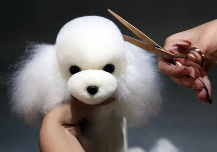 Mr. Jiang Teddy Grooming Head Replacement Hair – Soft White Synthetic Fiber, Natural Look