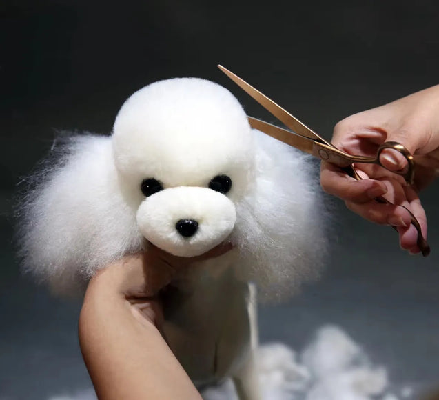 Mr. Jiang Teddy Grooming Head Replacement Hair – Soft White Synthetic Fiber, Natural Look