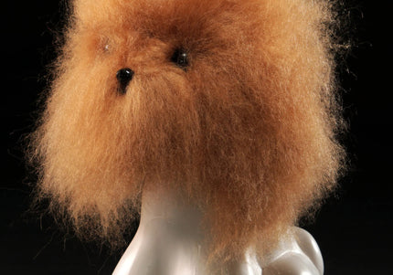 Mr. Jiang Teddy Head Replacement Hair – Brown Synthetic Fur, Realistic Texture, Easy to Attach