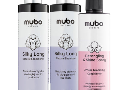 Mubo Silky Long Dog and Cat Shampoo Set