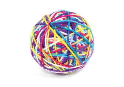 Record Cat Wool Ball Toy – Soft 5.5cm Yarn Ball with Built-In Rattle, Engaging Play