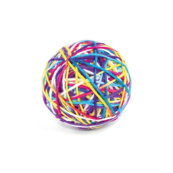 Record Cat Wool Ball Toy – Soft 5.5cm Yarn Ball with Built-In Rattle, Engaging Play