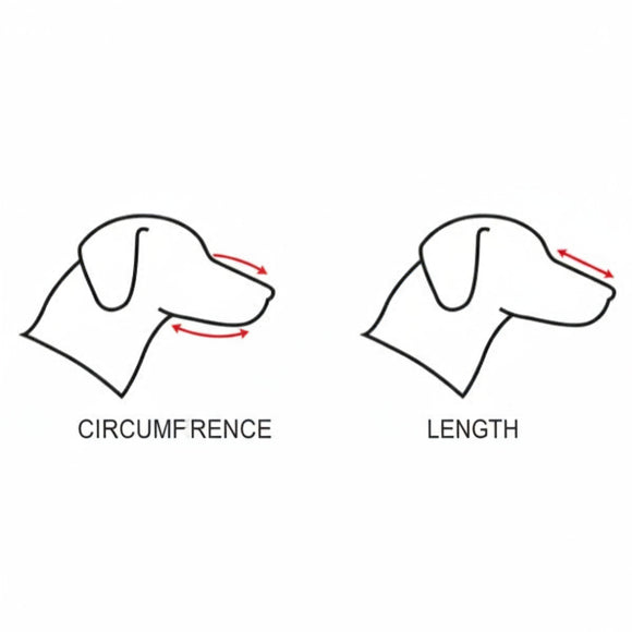 Record Adjustable Dog Muzzle – Durable Plastic Construction, XXXL Size, Secure Fit