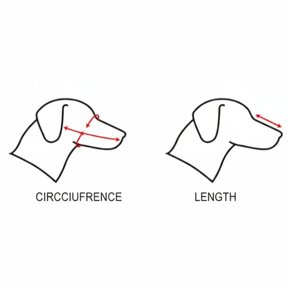 Record Adjustable Dog Muzzle – Durable Plastic Construction, XXXL Size, Secure Fit