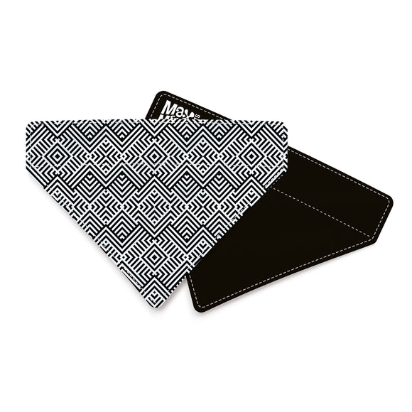 Max&Molly Reversible Bandana Mykonos Black – Double-Sided Large Bandana with Greek Pattern