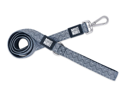 Max&Molly Mykonos Black City Leash – 120cm, Greek Pattern, Durable Design