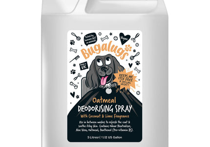 Bugalugs Oatmeal Deodorising Spray – Coconut Lime Scented Coat Freshener, 5L, Long-Lasting Formula