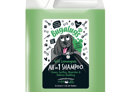 Bugalugs All in 1 Shampoo and Conditioner – Concentrated 1:10 Formula, Reduces Shedding, 5L