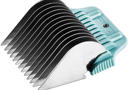 Heiniger Wide W-Snap-On Stainless Steel Comb Set – Durable Spacers for Wide Blades, 8 Pieces