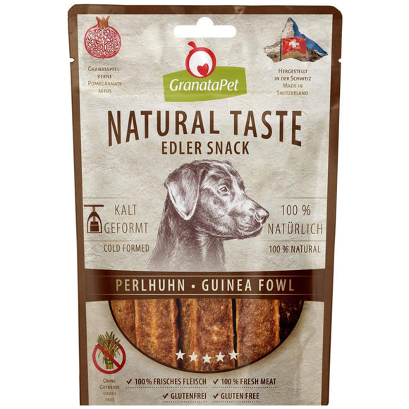 GranataPet Natural Taste Edler Snack – Guinea Fowl Meat Strips, 90g, Premium Natural Dog Treats