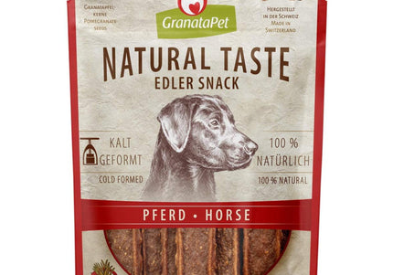 GranataPet Natural Taste Edler Snack – Horse Meat Strips, 90g, Premium Natural Protein Treats