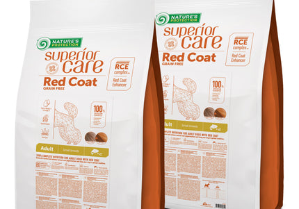 Nature’s Protection Superior Care Red Coat Adult Small Breeds Salmon – Nutrient-Rich Dog Food with Krill, 2x10kg