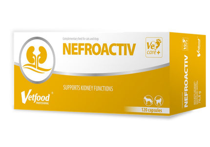 Vetfood NefroActiv Kidney Support Supplement – 120 Tablets, Advanced Renal Health Formula