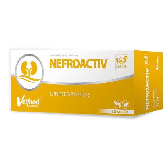 Vetfood NefroActiv Kidney Support Supplement – 120 Tablets, Advanced Renal Health Formula