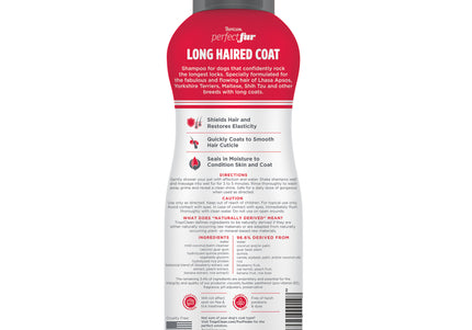 Tropiclean Perfect Fur Long Haired Coat Shampoo 473ml – Nourishing Formula for Silky, Tangle-Free Results