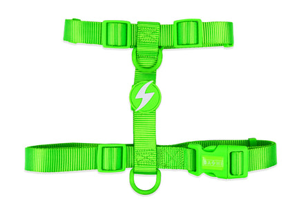 Dashi Neon Green Back Harness – Adjustable Guard Dog Harness, Lightweight and Secure Fit, Small Size