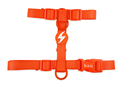 Dashi Neon Orange Back Harness – Adjustable Guard Harness with Reflective Straps, XS Size