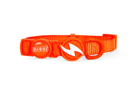 Dashi Neon Orange Cat Collar – Bright Nylon Adjustable Design with Secure Buckle